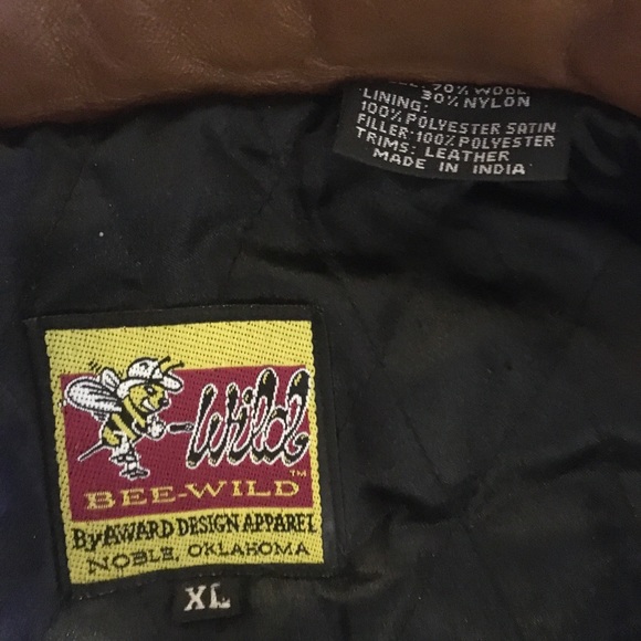 Vintage, Classic Bee Wild Wool & Leather Jacket - Picture 3 of 6
